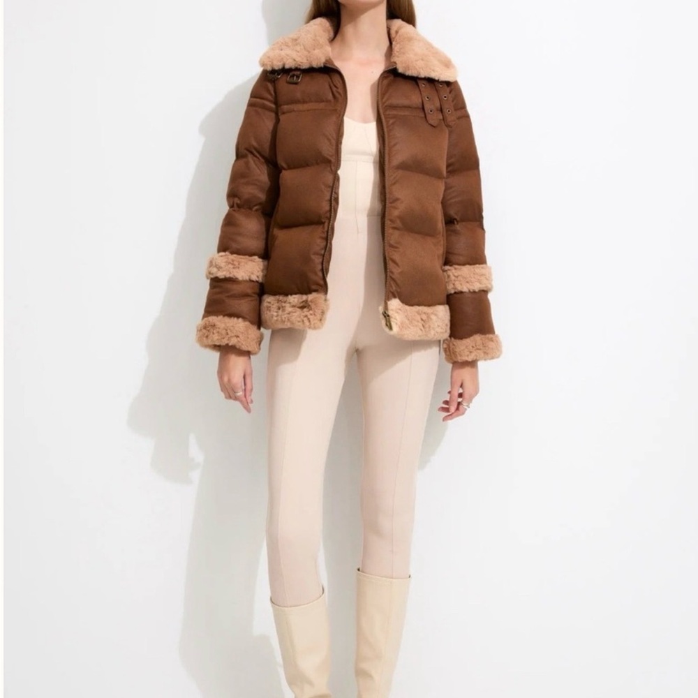 Unreal Fur Brown Faux Shearling Jacket